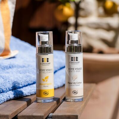 Organic Face Cream - Revitalizing & Protective - Monoï Scent