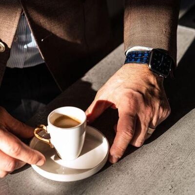 Apple watch pulsera Milano azul (adaptador dorado) 38/40/41mm