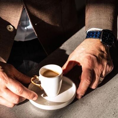 Apple Watch Armband Milano blau (Adapter gold) 38/40/41mm