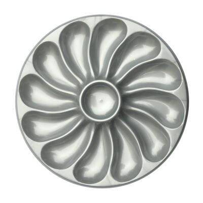 Assiettes pour 12 huîtres argent x10