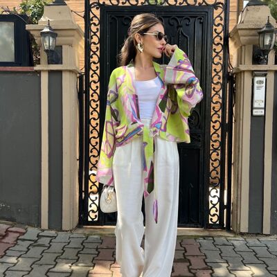 Veste Kimono SANDIRA à imprimé et léger