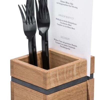 Cutlery holder with clip - black