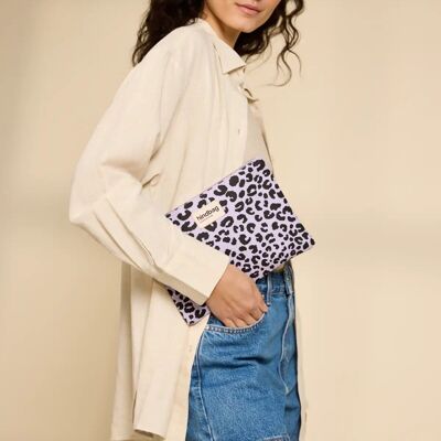 Pochette Ema Léopard lilas