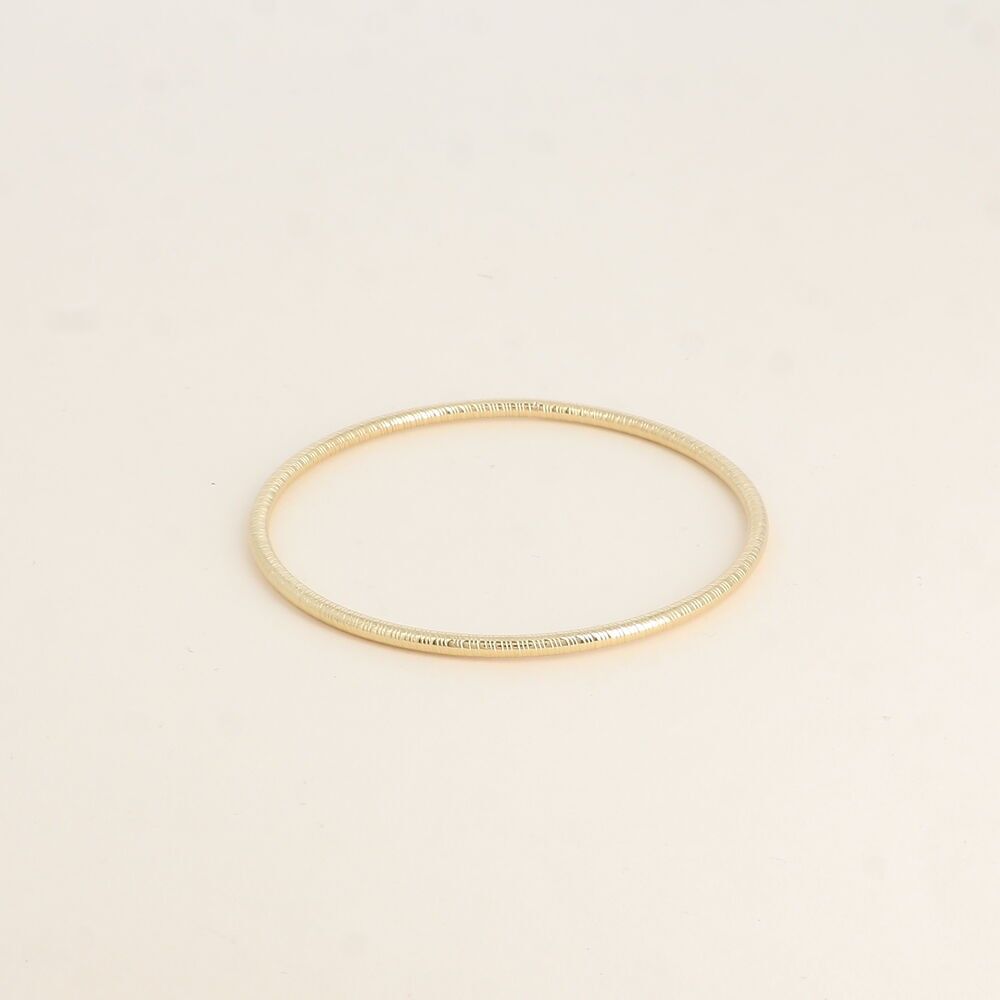 Armreif - geschlossener Ring mit Rippeneffekt 3mm - Durchmesser 6,5cm