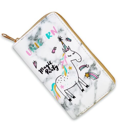 [ PG26-4 ] Magic Party Unicorn Marble Wallet