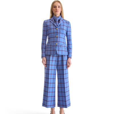 Cravatta a quadri in lana e cashmere su misura Helen Anthony