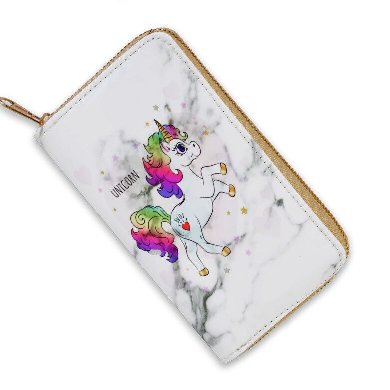 [PG26-5] Cartera de mármol rosa unicornio
