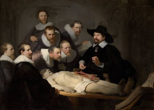 Poster Rembrandt - Anatomische Les