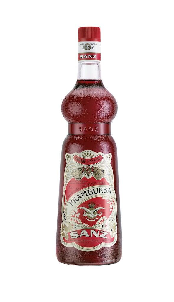 Raspberry syrup "Sanz" 1L made from 26% raspberry juice. Alcohol-free.