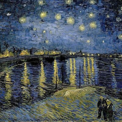 Affiche van Gogh - Nuit étoilée sur le Rhône