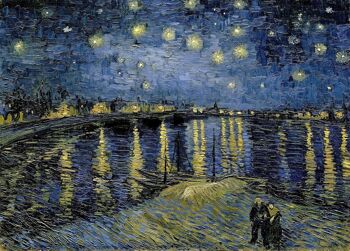 Affiche van Gogh - Nuit étoilée sur le Rhône 1