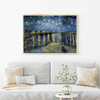 Affiche van Gogh - Nuit étoilée sur le Rhône 2