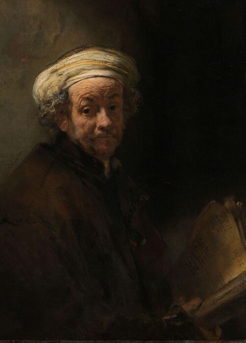 Poster Rembrandt - Zelfportret als de apostel Paulus