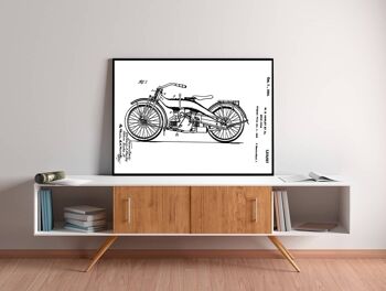 Affiche Moto Harley-Davidson - Brevet 2