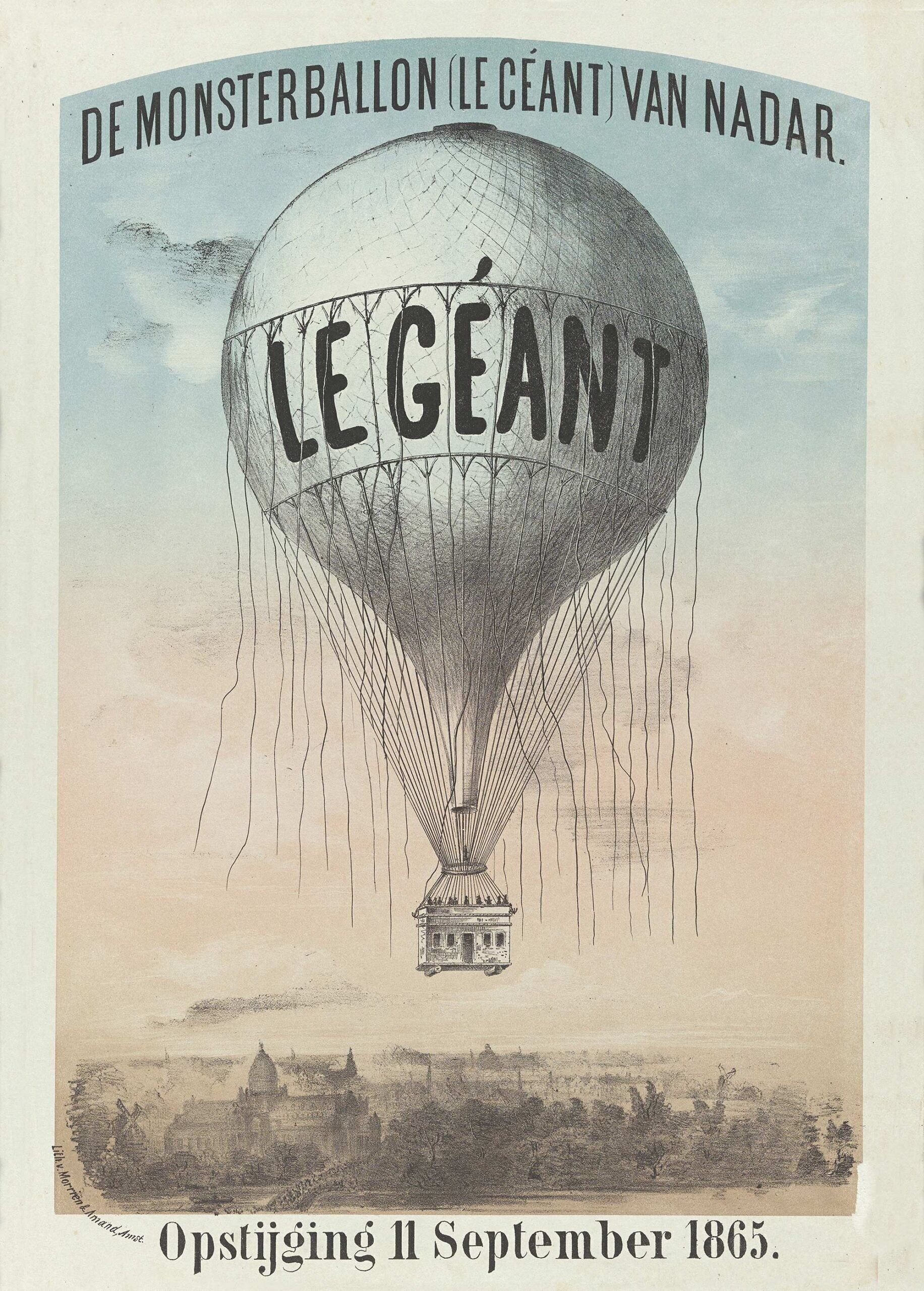 Affiche Monstre Vintage Ballon - Le Géant