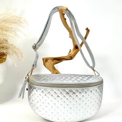 ULTRA CHIC OLIVA MEDIUM BRAIDED FASHION BELT BAG IN ITALIAN LEATHER