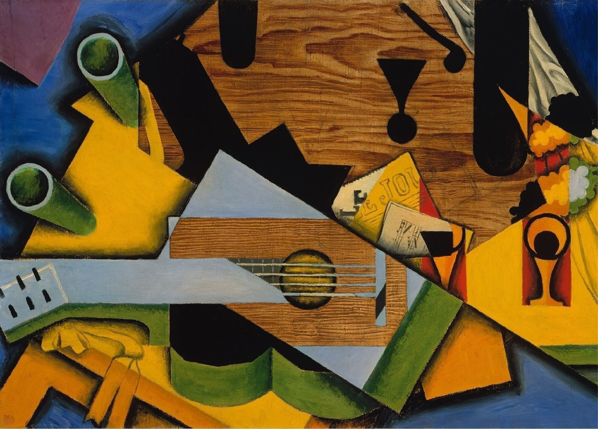 Poster Juan Gris - Stillleben mit Gitarre