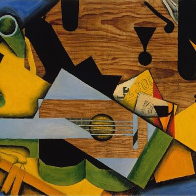 Poster Juan Gris - Stillleben mit Gitarre
