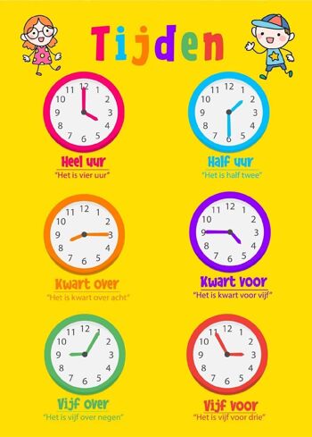 Horaires des affiches et horloges - Éducatif 1