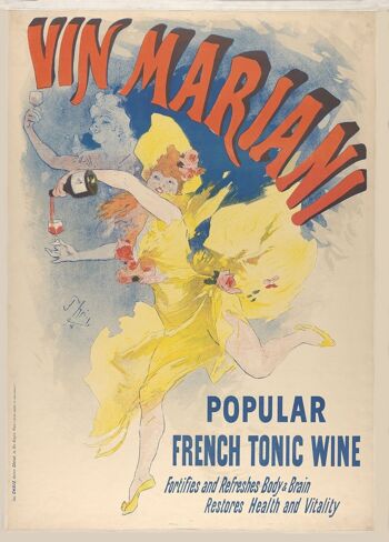 Affiche Vin Mariani - Vintage French Tonic Wine 1