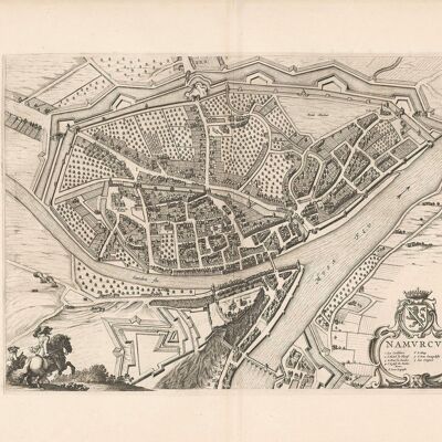 Poster Historische Kaart Namen - Stadsplattegrond 1692