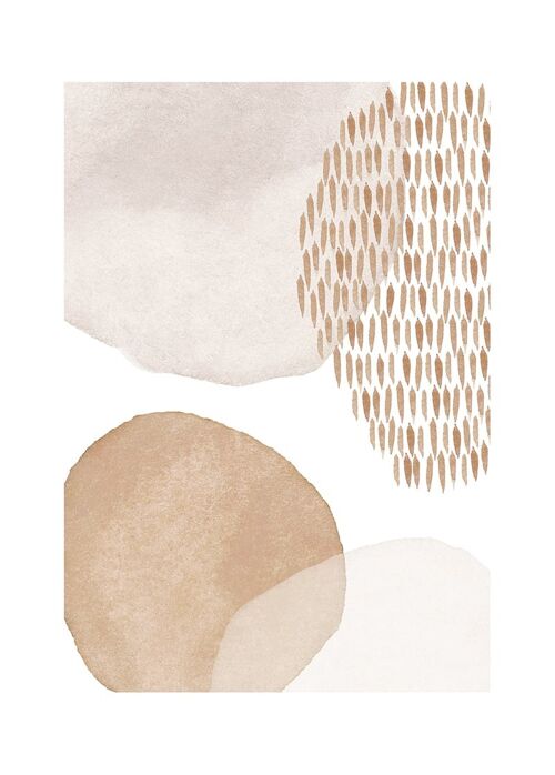 Poster Abstract Watercolor - Light Brown
