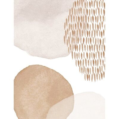 Poster Abstract Watercolor - Light Brown