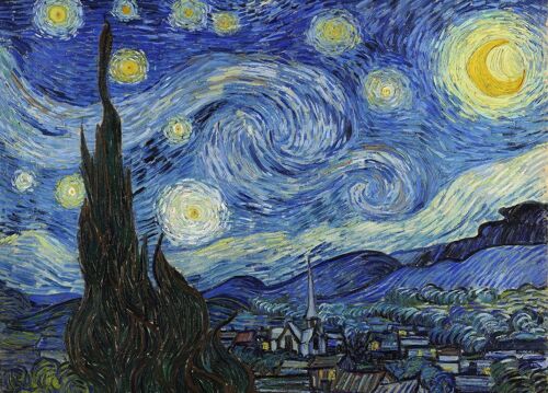 Poster Van Gogh - Starry Night (De Sterrennacht)