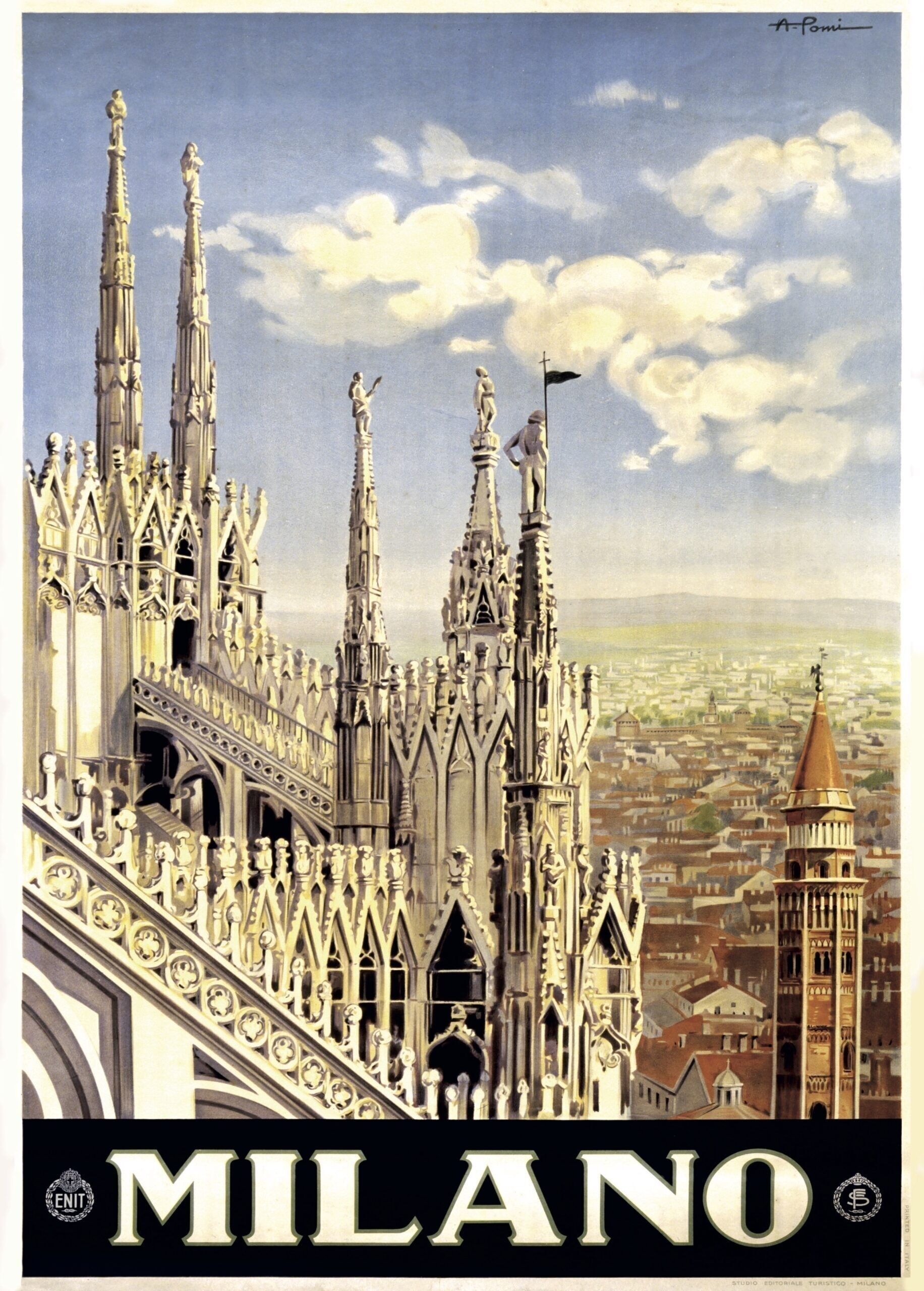 Affiche Milan Travel - Affiche de voyage vintage