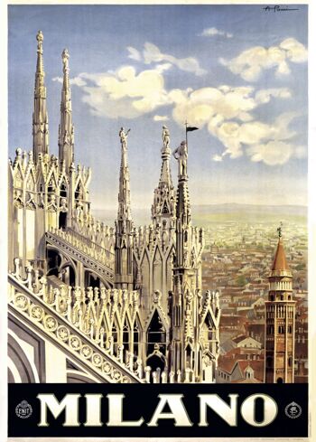 Affiche Milan Travel - Affiche de voyage vintage 1