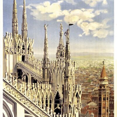 Poster Milan Travel - Vintage Travel Poster