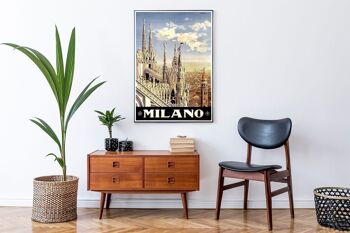 Affiche Milan Travel - Affiche de voyage vintage 2