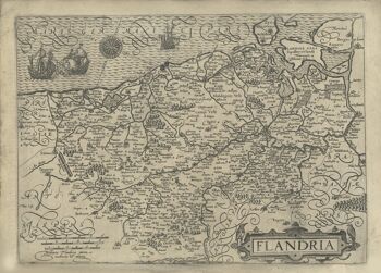 Affiche Carte Historique des Flandres - Carte 1648 1