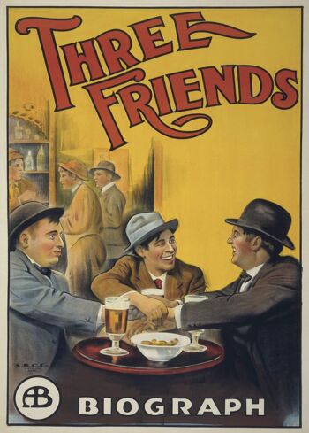 Affiche Vintage Trois Amis 1