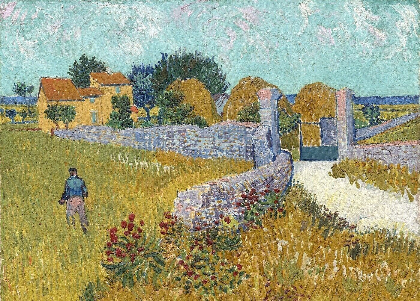Poster van Gogh - Bauernhof in der Provence