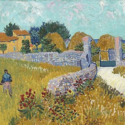 Poster van Gogh - Bauernhof in der Provence