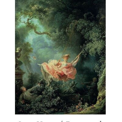 Poster Jean-Honoré Fragonard - The Swing in Passe-partout