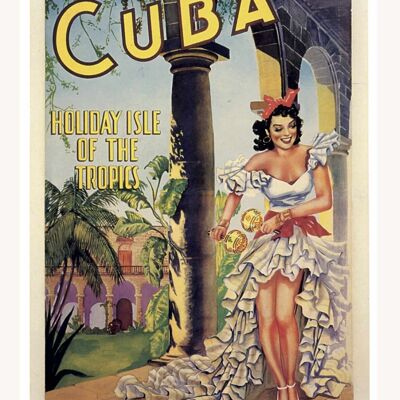 Poster Kuba Reise - Vintage Reise Poster