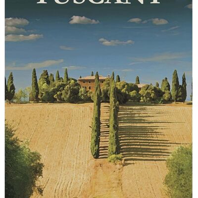 Affiche Voyage en Toscane - Affiche de voyage vintage