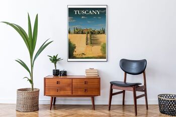 Affiche Voyage en Toscane - Affiche de voyage vintage 2