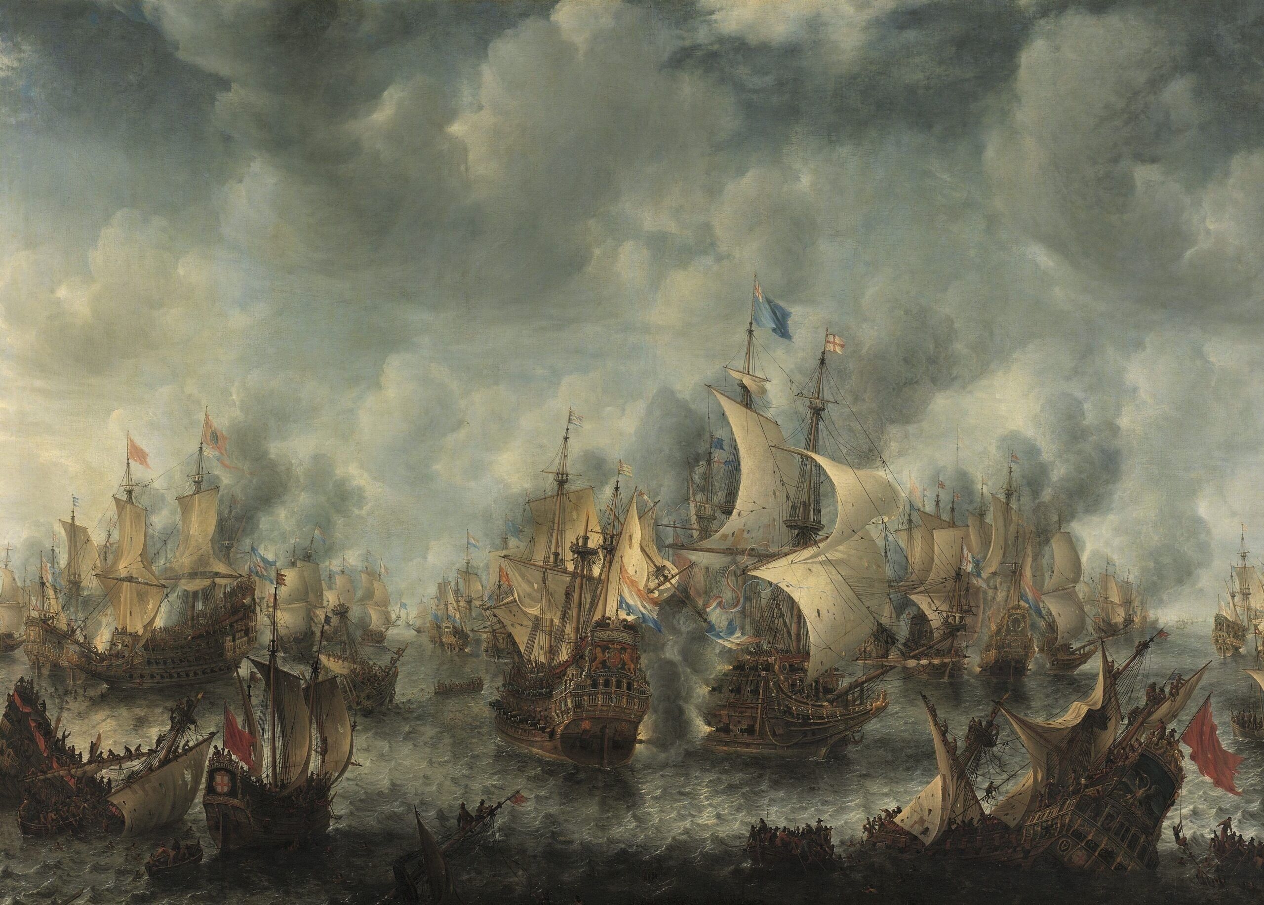 Poster Jan Abrahamsz van Beerstraten - Schlacht von Ter Heijde