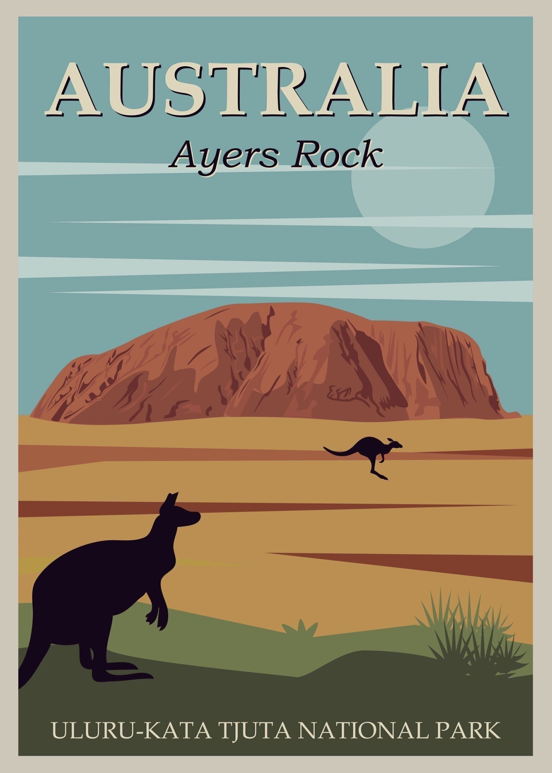 Poster Australien Reise - Vintage Reise Poster