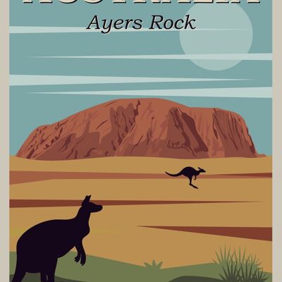 Poster Australië Travel - Vintage Reisposter
