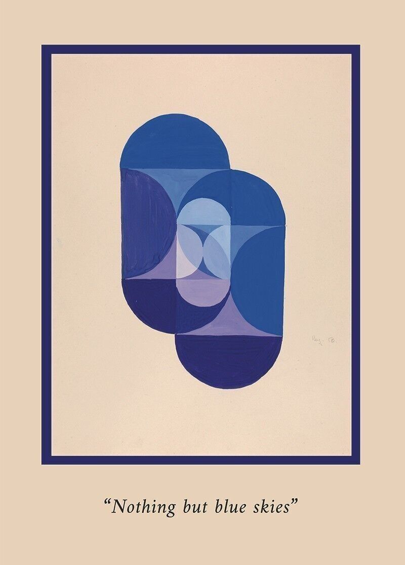 Poster Abstract - Nichts als blauer Himmel