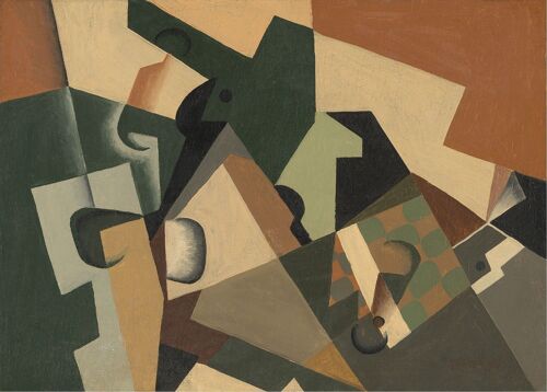 Poster Juan Gris - Schaakbord ('Glass and Checkerboard')