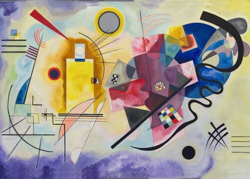 Poster Kandinsky - Geel, Rood, Blauw