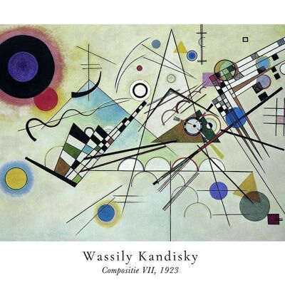 Poster Wassily Kandinsky - Komposition VII im Passepartout