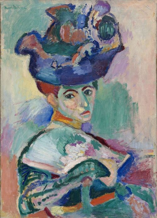 Poster Matisse - Vrouw met een Hoed