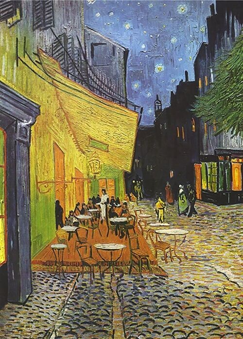 Poster van Gogh - Caféterras bij Nacht