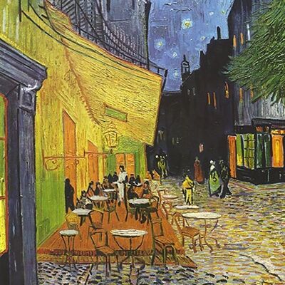 Affiche van Gogh - Terrasse de café la nuit